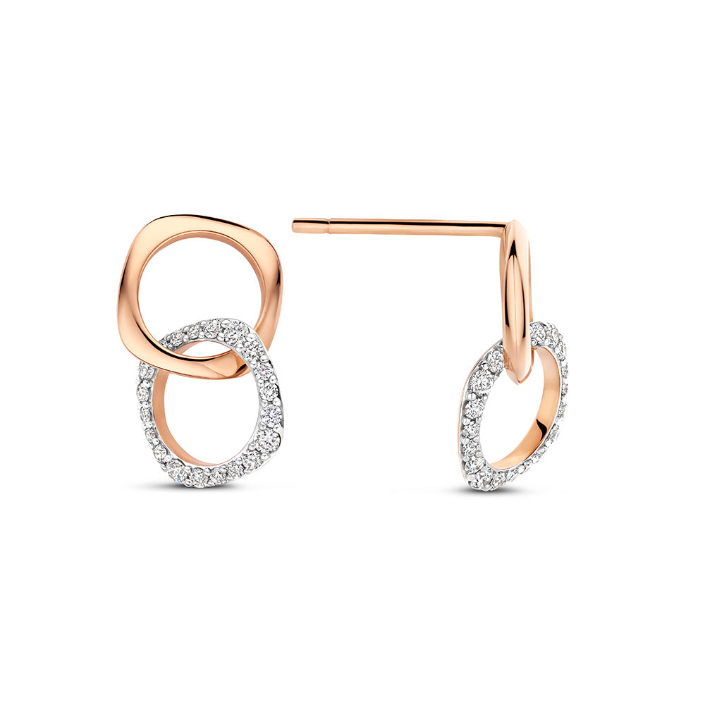 Bigli Elements 18ct Rose and White Gold Diamond Earrings BIG-010 Image 1