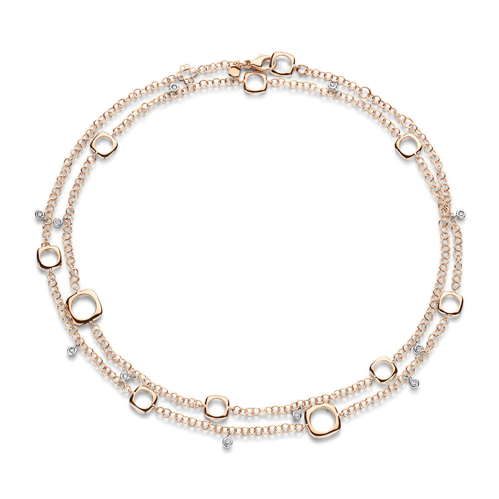 Bigli Elements 18ct Rose Gold and White Gold Diamond Necklace BIG-003 Image 1
