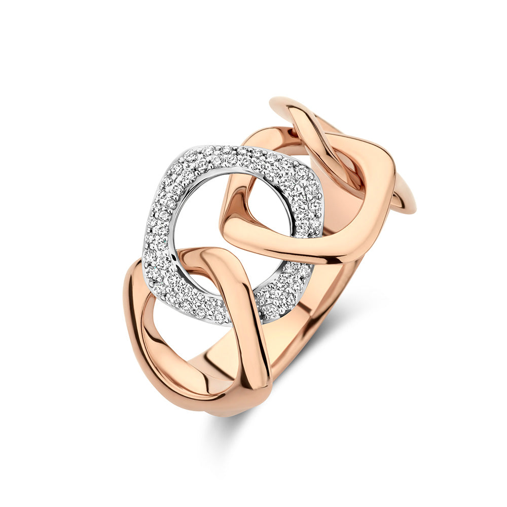 Bigli Elements 18ct Rose Gold and White Gold Diamond Ring BIG-030 Image 2