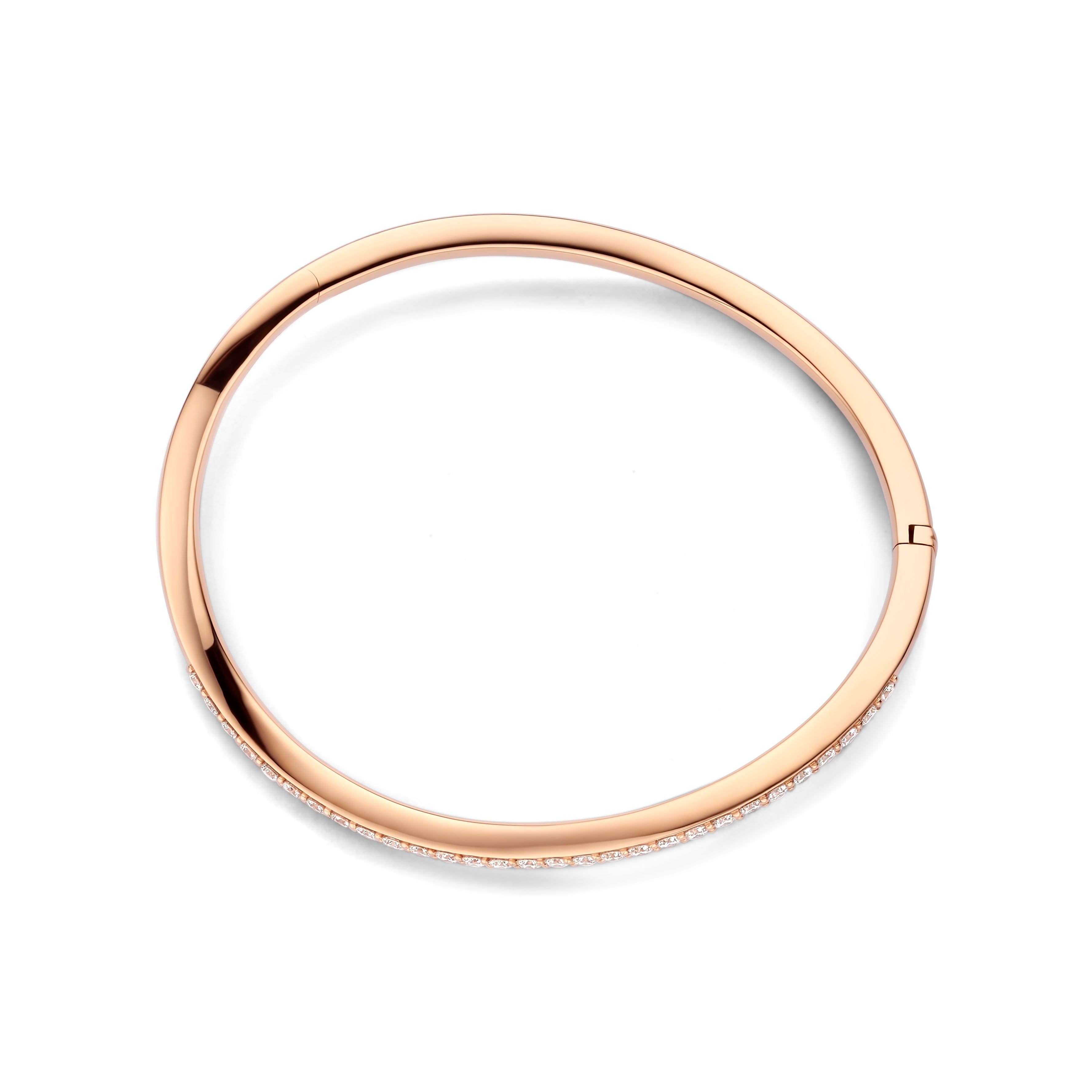 Bigli Infinity 18ct Rose Gold Diamond Bangle Bracelet BIG-081 Image 2