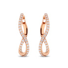 Bigli Infinity 18ct Rose Gold Diamond Earrings BIG-082 Image 1