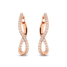 Bigli Infinity 18ct Rose Gold Diamond Earrings BIG-082 Image 1