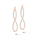 Bigli Infinity 18ct Rose Gold Diamond Earrings BIG-084 Image 1