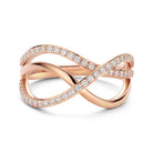 Bigli Infinity 18ct Rose Gold Diamond Ring BIG-085 Image 1