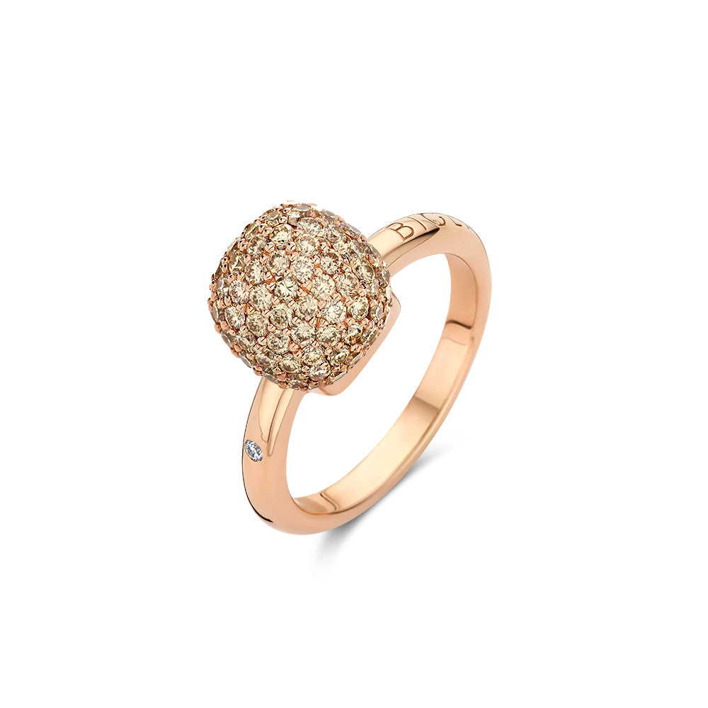 Bigli Mini Sweety 18ct Rose Gold Brown Diamond Ring BIG-150 Image 1