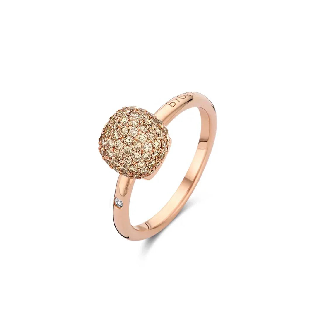Bigli Mini Sweety 18ct Rose Gold Brown Diamond Ring BIG-152 Image 1