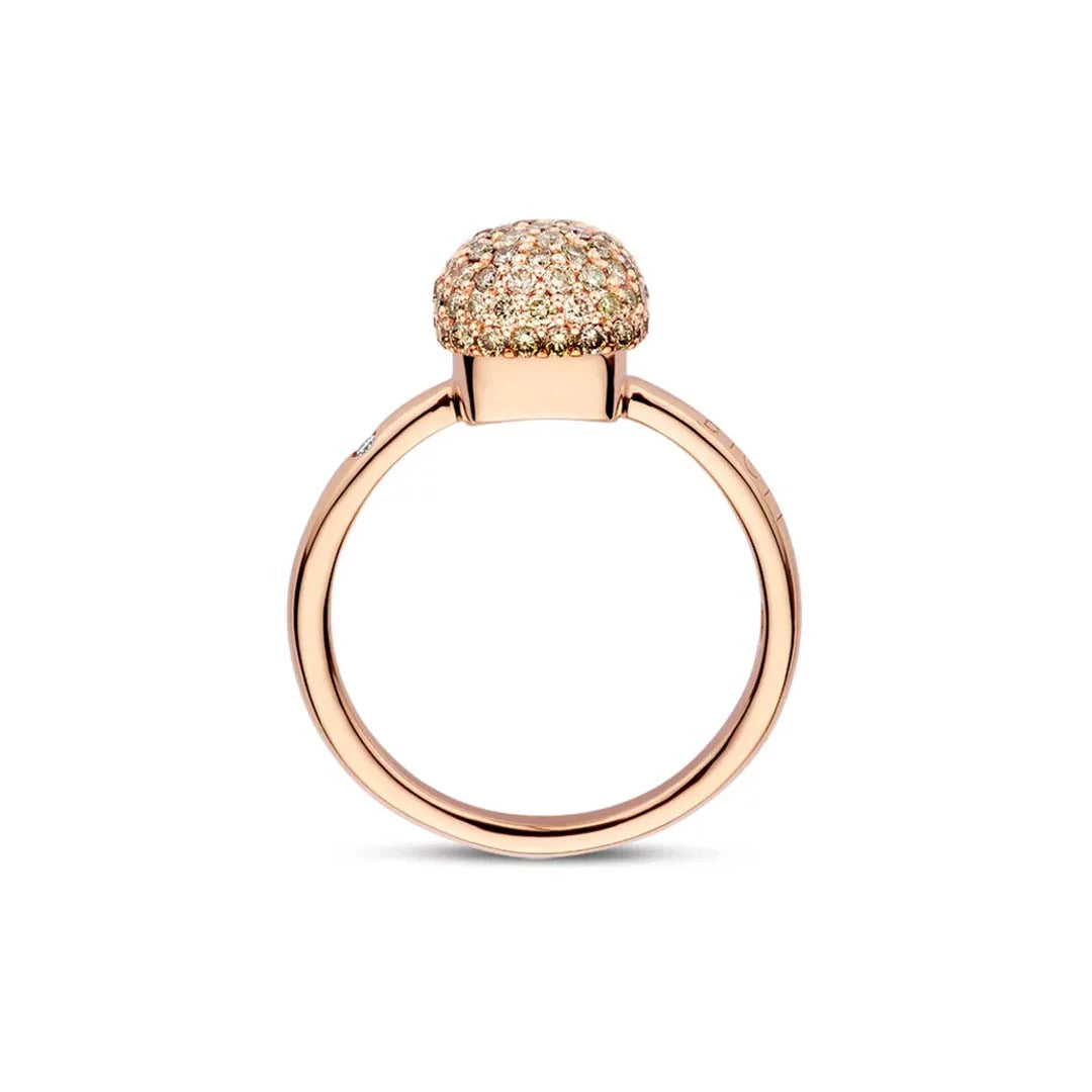 Bigli Mini Sweety 18ct Rose Gold Brown Diamond Ring BIG-152 Image 2