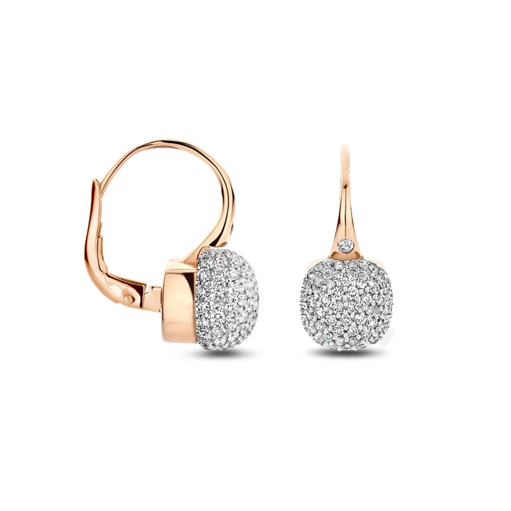 Bigli Mini Sweety 18ct Rose Gold Diamond Earrings BIG-127 Image 2