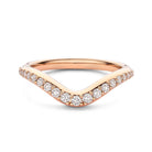 Bigli Mini Sweety 18ct Rose Gold Wishbone Diamond Ring BIG-154 Image 1