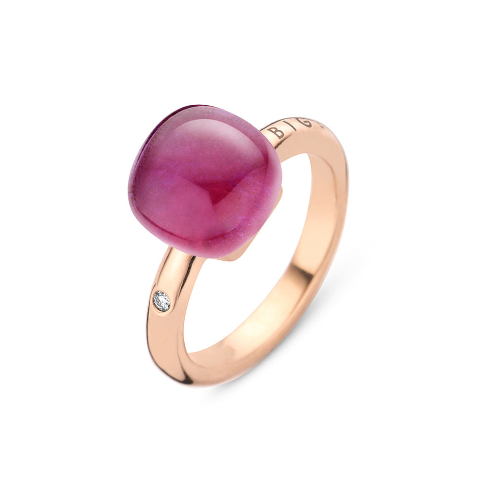 Bigli Mini Sweety Amethyst and Ruby 18ct Rose Gold Diamond Ring BIG-131 Image 1
