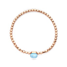 Bigli Mini Sweety Blue Topaz and Turquoise 18ct Rose Gold and Diamond Bracelet BIG-086 Image 2