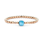Bigli Mini Sweety Blue Topaz and Turquoise 18ct Rose Gold and Diamond Bracelet BIG-101 Image 1
