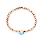 Bigli Mini Sweety Blue Topaz and Turquoise 18ct Rose Gold and Diamond Bracelet BIG-101 Image 3