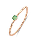 Bigli Mini Sweety Green Aventurine and Lemon Quartz 18ct Rose Gold and Diamond Bracelet BIG-092 Image 3
