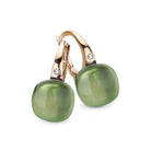 Bigli Mini Sweety Green Aventurine and Lemon Quartz 18ct Rose Gold Diamond Earrings BIG-121 Image 1