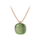 Bigli Mini Sweety Green Aventurine and Lemon Quartz 18ct Rose Gold Diamond Pendant BIG-111 Image 1