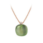 Bigli Mini Sweety Green Aventurine and Lemon Quartz 18ct Rose Gold Diamond Pendant BIG-111 Image 1