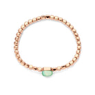 Bigli Mini Sweety Green Aventurine and Mother of Pearl 18ct Rose Gold and Diamond Bracelet BIG-104 Image 3