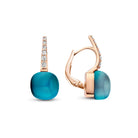 Bigli Mini Sweety London Blue 18ct Rose Gold Diamond Earrings BIG-116 Image 2