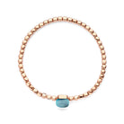 Bigli Mini Sweety London Blue Topaz and Mother of Pearl 18ct Rose Gold and Diamond Bracelet BIG-095 Image 2