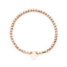 Bigli Mini Sweety Pink Quartz and Mother of Pearl 18ct Rose Gold and Diamond Bracelet BIG-098 Image 2
