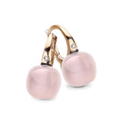 Bigli Mini Sweety Pink Quartz and Mother of Pearl 18ct Rose Gold Diamond Earrings BIG-123 Image 1
