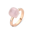 Bigli Mini Sweety Pink Quartz and Mother of Pearl 18ct Rose Gold Diamond Ring BIG-144 Image 1