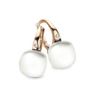 Bigli Mini Sweety Rock Crystal 18ct Rose Gold Diamond Earrings BIG-119 Image 1