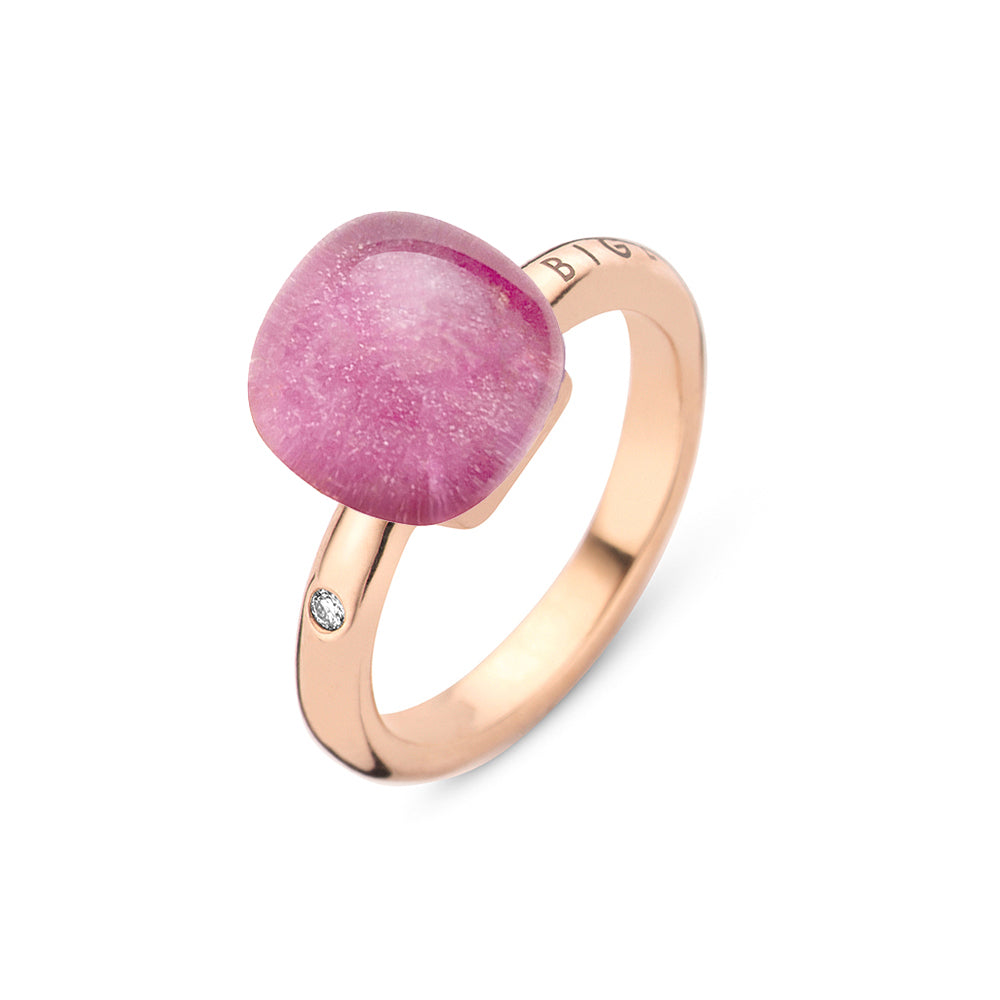 Bigli Mini Sweety Ruby and Rock Crystal 18ct Rose Gold Diamond Ring BIG-136 Image 1
