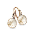 Bigli Mini Sweety Rutile Quartz 18ct Rose Gold Diamond Earrings BIG-124 Image 1