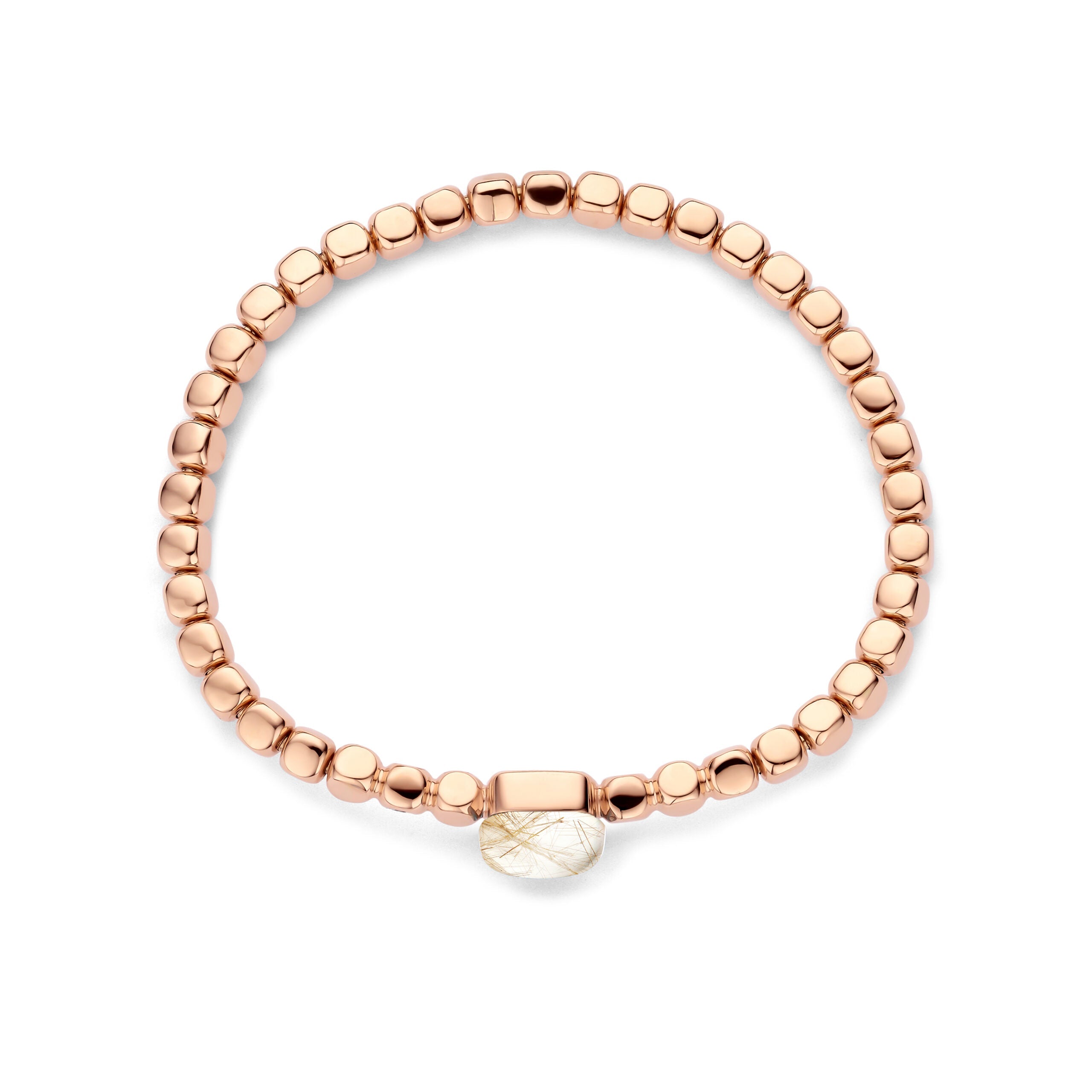 Bigli Mini Sweety Rutile Quartz and Mother Of Pearl 18ct Rose Gold and Diamond Bracelet BIG-107 Image 3
