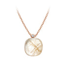 Bigli Mini Sweety Rutile Quartz and Mother Of Pearl 18ct Rose Gold  Diamond Pendant BIG-113 Image 1