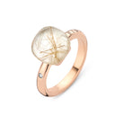 Bigli Mini Sweety Rutile Quartz and Mother Of Pearl 18ct Rose Gold Diamond Ring BIG-147 Image 1