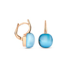 Bigli Mini Sweety Turquoise 18ct Rose Gold Diamond Earrings BIG-125 Image 2