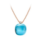 Bigli Mini Sweety Turquoise and Blue Topaz 18ct Rose Gold  Diamond Pendant BIG-109 Image 1
