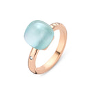 Bigli Mini Sweety Turquoise and Rock Crystal 18ct Rose Gold Diamond Ring BIG-135 Image 1