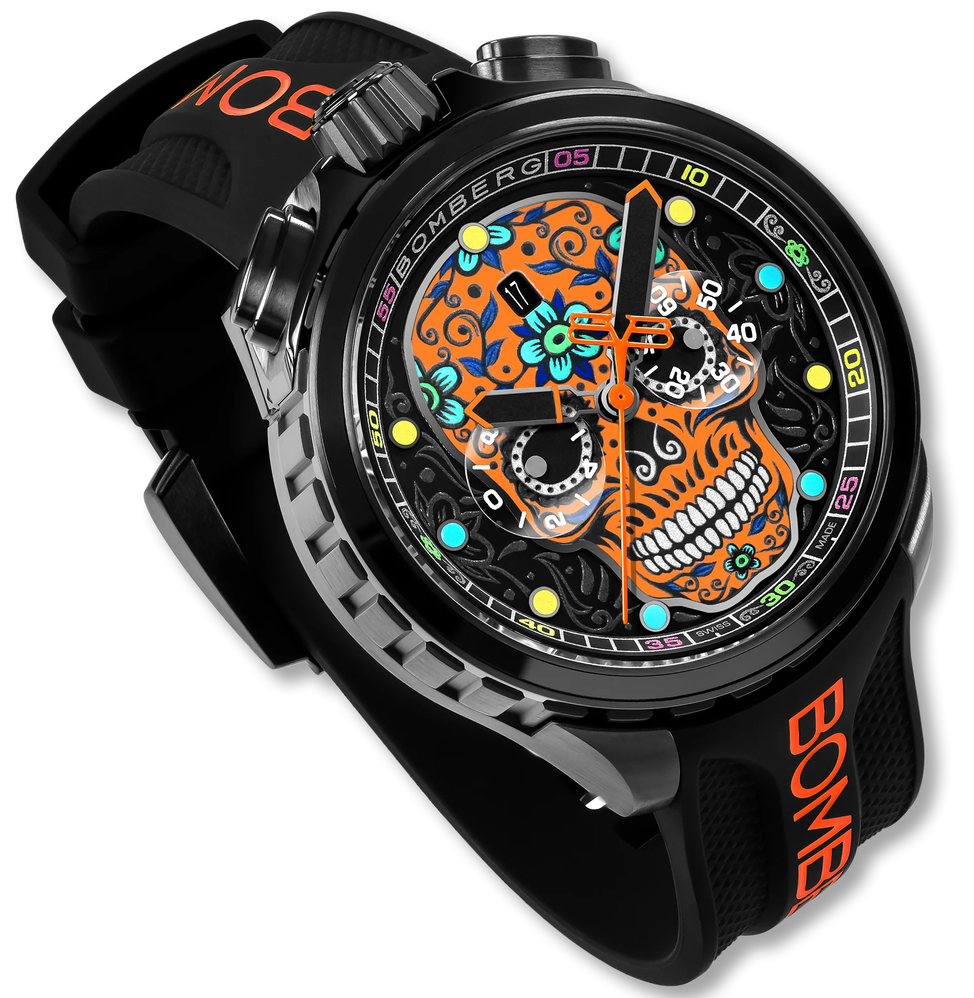 Bomberg Sugar Skull Orange Watch BS45CHPBA.060-9.12 Image 5