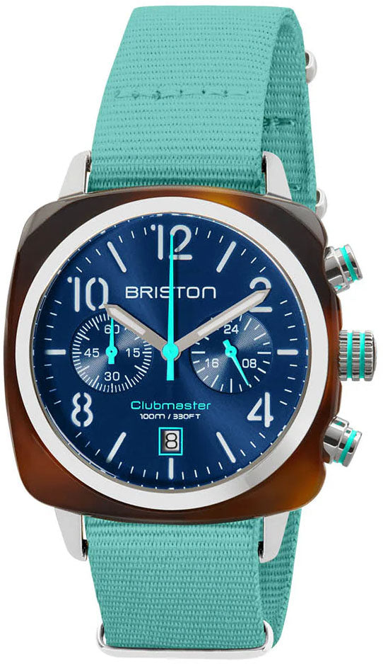 Briston Clubmaster Classic Chrono Summer Vibes Blue Watch 24140.SA.T.15.NBT Image 1