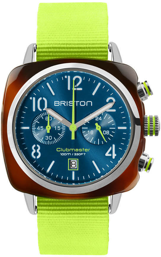 Briston Clubmaster Classic Chrono Summer Vibes Peacock Blue Watch 25140.SA.T.31.NYG Image 1