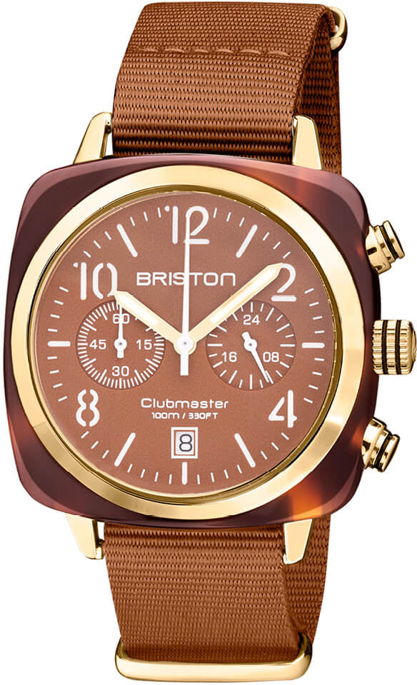 Briston Clubmaster Classic Chronograph Terracotta Caramel Watch 20140.PYA.T.38.NTC Image 1