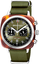 Briston Clubmaster Classic Sport Green Olive Watch 20142.SA.TS.26.NOL Image 1