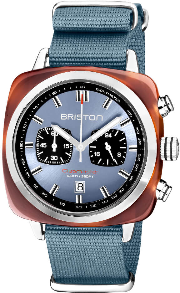 Briston Clubmaster Classic Sport Ice Blue Watch 20142.SA.TS.25.NIB Image 1
