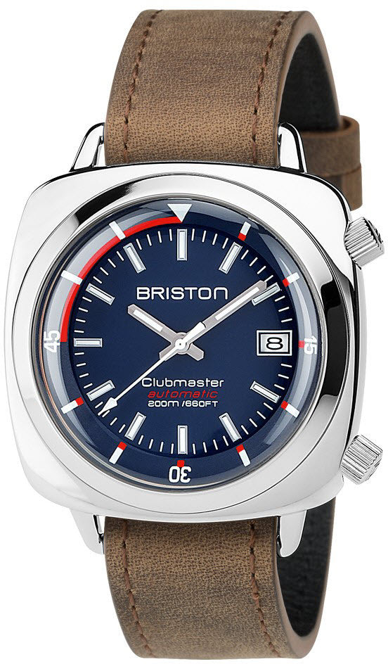 Briston Clubmaster Diver Polished Steel Watch 17642.PS.D.15.LVBR Image 1