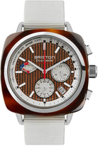Briston Clubmaster Regatta Chrono Walnut White Watch 251542.SA.T.2W.NW Image 1
