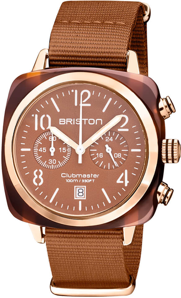 Briston Watch Clubmaster Classic Chronograph Terracotta Caramel 20140.PRA.T.38.NTC Image 1