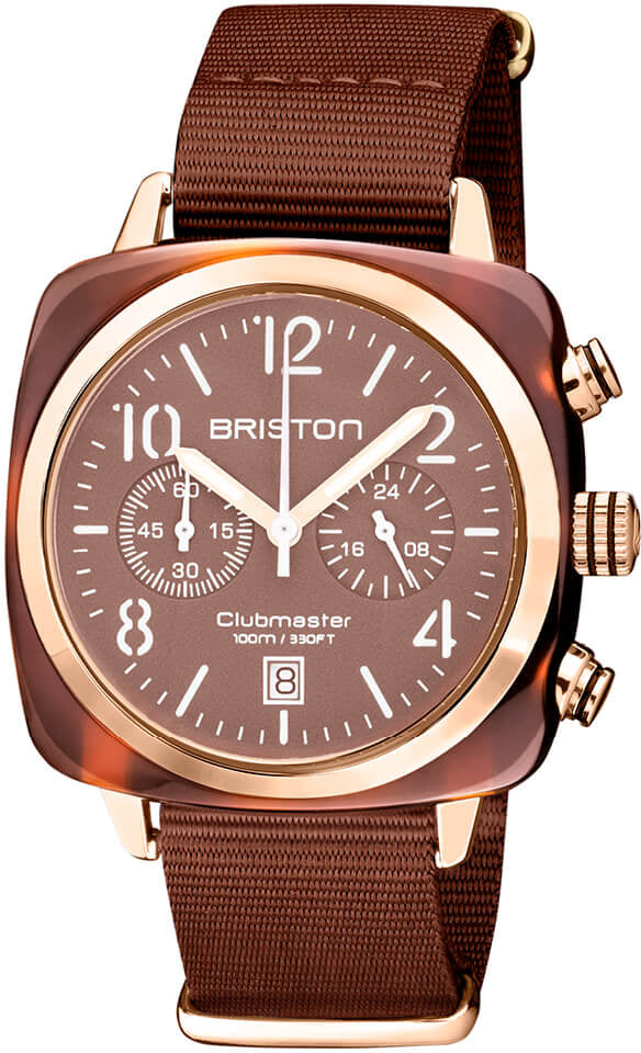 Briston Watch Clubmaster Classic Chronograph Terracotta Chocolate 20140.PRA.T.37.NTCH Image 1