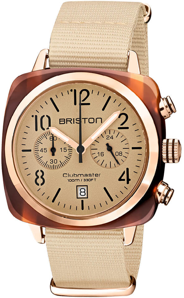 Briston Watch Clubmaster Classic Chronograph Terracotta Vanilla 20140.PRA.T.39.NTV Image 1