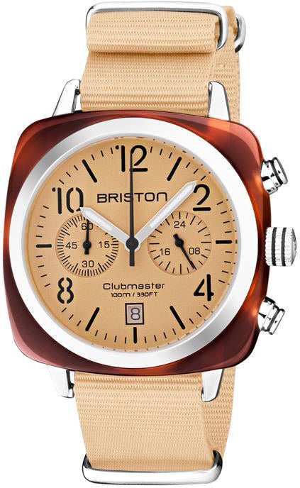 Briston Watch Clubmaster Classic Chronograph Terracotta Vanilla 20140.SA.T.39.NTV Image 1