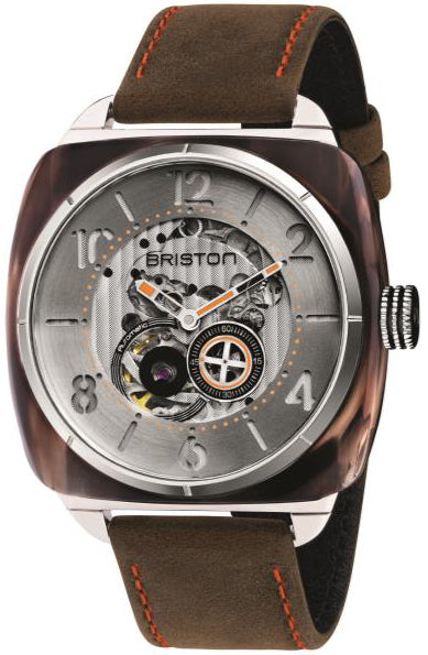 Briston Watch Streamliner Skeleton Amber Acetate 201042.SA.BR.2.BR Image 1
