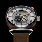 Briston Watch Streamliner Skeleton Amber Acetate 201042.SA.BR.2.BR Image 2